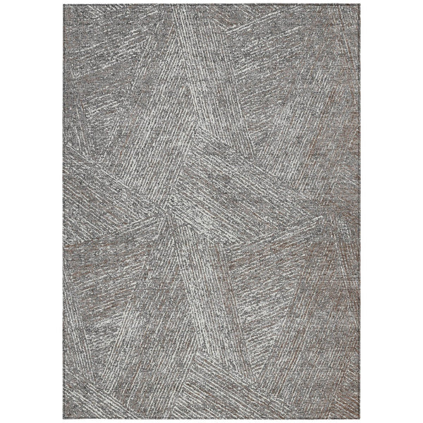 Homeroots 3' Artichoke Green And Ivory Abstract Washable Area Rug – Perfect For Indoor And Outdoor Use! 5' X 8' Polyester 597023