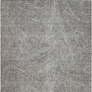 Homeroots 3' Artichoke Green And Ivory Abstract Washable Area Rug – Perfect For Indoor And Outdoor Use! 9' X 12' Polyester 597026