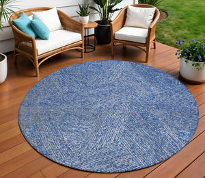 Homeroots 3' Artichoke Green And Ivory Abstract Washable Area Rug – Perfect For Indoor And Outdoor Use! 8' Round Polyester 597030