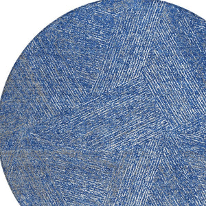 Homeroots 3' Artichoke Green And Ivory Abstract Washable Area Rug – Perfect For Indoor And Outdoor Use! 8' Round Polyester 597030