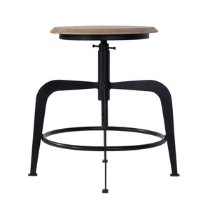 Butler Specialty Butler Adjustable Iron & Wood Bar Stool - Industrial Style, 20-27 In. Height, Rustic Charm For Any Space Black,Natural Iron,Mango Wood 5970330-butler