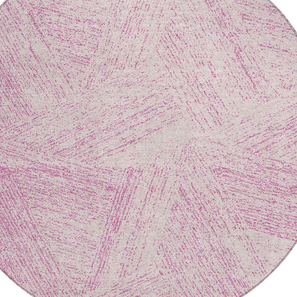 Homeroots 3' Artichoke Green And Ivory Abstract Washable Area Rug – Perfect For Indoor And Outdoor Use! 8' Round Polyester 597042