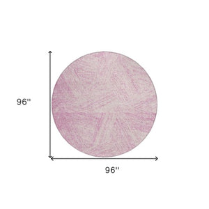 Homeroots 3' Artichoke Green And Ivory Abstract Washable Area Rug – Perfect For Indoor And Outdoor Use! 8' Round Polyester 597042