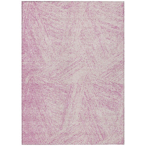 HomeRoots 5' Stylish Pink and Ivory Abstract Area Rug - Modern, Washable, Versatile for Indoor and Outdoor Spaces 8' X 10' 597043