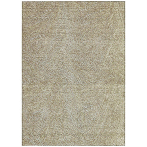 Homeroots 3' Artichoke Green And Ivory Abstract Washable Area Rug – Perfect For Indoor And Outdoor Use! 5' X 8' Polyester 597047
