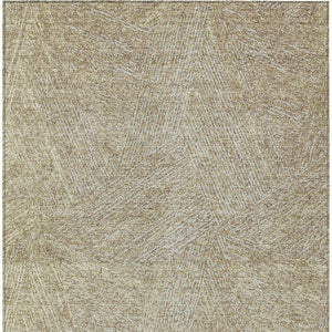 Homeroots 3' Artichoke Green And Ivory Abstract Washable Area Rug – Perfect For Indoor And Outdoor Use! 5' X 8' Polyester 597047