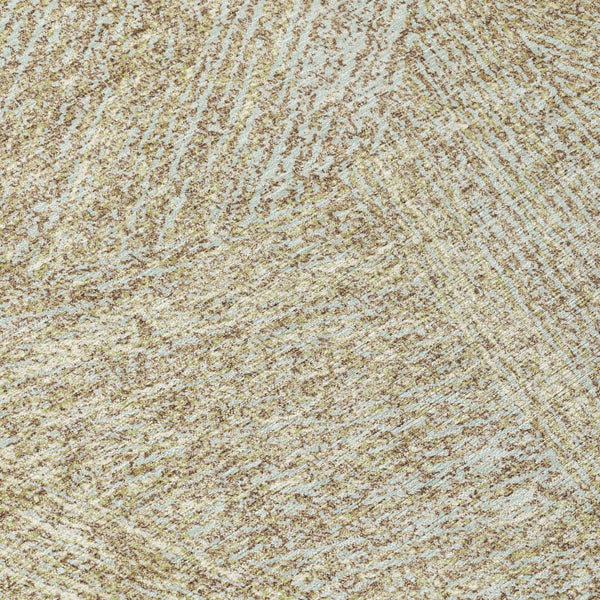 Homeroots 3' Artichoke Green And Ivory Abstract Washable Area Rug – Perfect For Indoor And Outdoor Use! 8' Round Polyester 597048