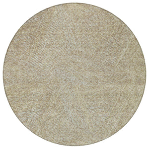 Homeroots 3' Artichoke Green And Ivory Abstract Washable Area Rug – Perfect For Indoor And Outdoor Use! 8' Round Polyester 597048