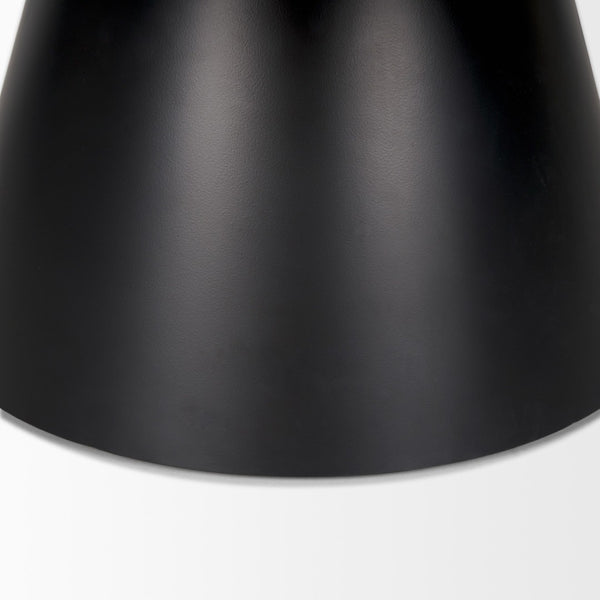 Homeroots 40" Brown And Black Round Pedestal Coffee Table - Stylish Solid Wood & Iron Design For Any Space   597053