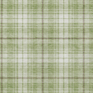 Homeroots 3' Stylish Artichoke Green Brown And Ivory Plaid Washable Area Rug For Indoor And Outdoor Use 8' X 10' Polyester 597072