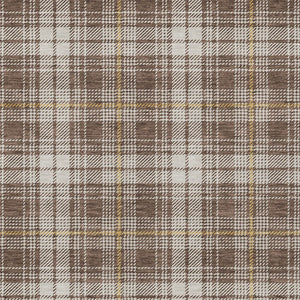 Homeroots 3' Stylish Artichoke Green Brown And Ivory Plaid Washable Area Rug For Indoor And Outdoor Use 10' X 14' Polyester 597098