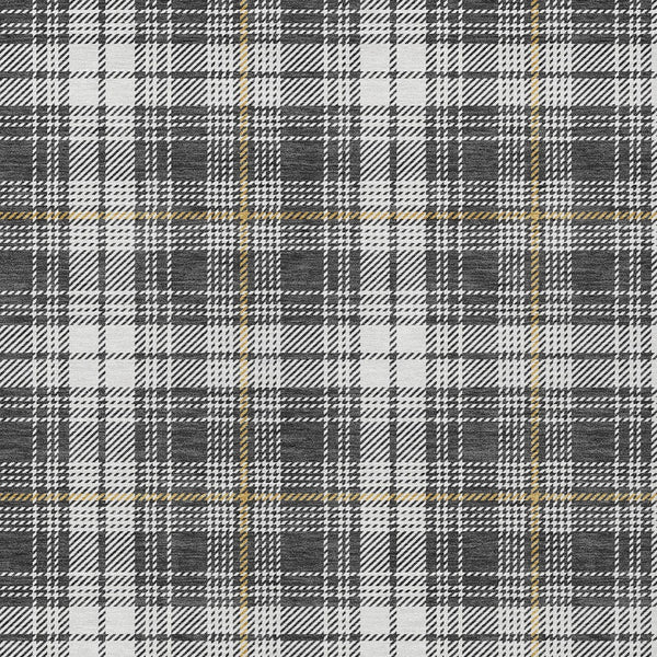 Homeroots 3' Stylish Artichoke Green Brown And Ivory Plaid Washable Area Rug For Indoor And Outdoor Use 3' X 5' Polyester 597099