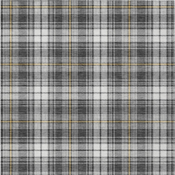 Homeroots 3' Stylish Artichoke Green Brown And Ivory Plaid Washable Area Rug For Indoor And Outdoor Use 3' X 5' Polyester 597099