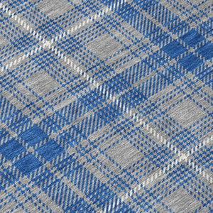 Homeroots 3' Stylish Artichoke Green Brown And Ivory Plaid Washable Area Rug For Indoor And Outdoor Use 8' Round Polyester 597107