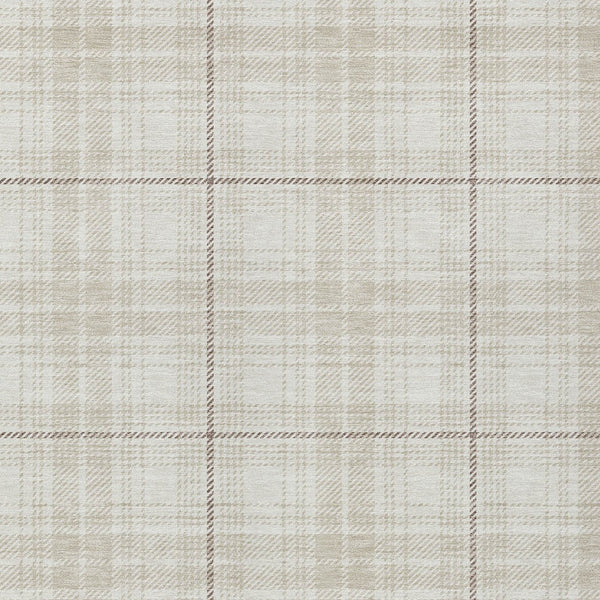 Homeroots 3' Stylish Artichoke Green Brown And Ivory Plaid Washable Area Rug For Indoor And Outdoor Use 5' X 8' Polyester 597112