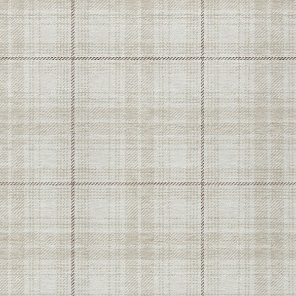 Homeroots 3' Stylish Artichoke Green Brown And Ivory Plaid Washable Area Rug For Indoor And Outdoor Use 10' X 14' Polyester 597116