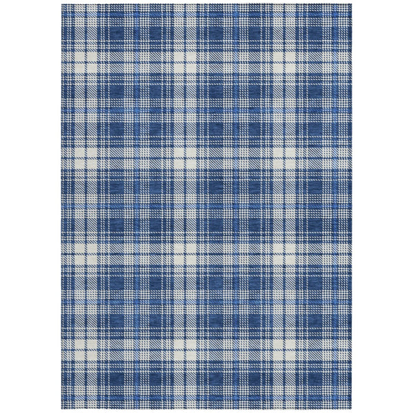 Homeroots 3' Stylish Artichoke Green Brown And Ivory Plaid Washable Area Rug For Indoor And Outdoor Use 9' X 12' Polyester 597121