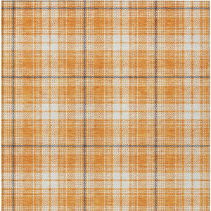 Homeroots 3' Stylish Artichoke Green Brown And Ivory Plaid Washable Area Rug For Indoor And Outdoor Use 3' X 5' Polyester 597123