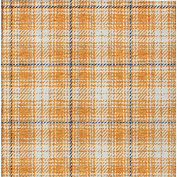 Homeroots 3' Stylish Artichoke Green Brown And Ivory Plaid Washable Area Rug For Indoor And Outdoor Use 3' X 5' Polyester 597123