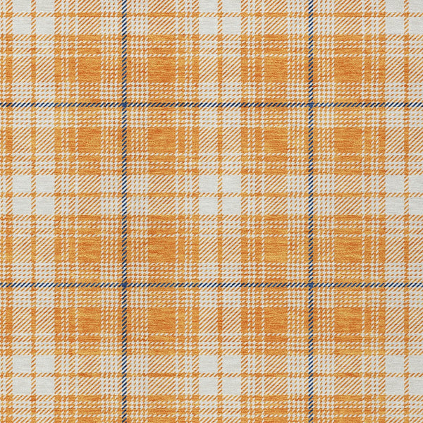 Homeroots 3' Stylish Artichoke Green Brown And Ivory Plaid Washable Area Rug For Indoor And Outdoor Use 5' X 8' Polyester 597124