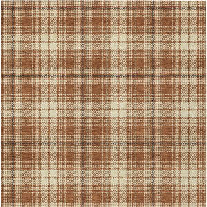Homeroots 3' Stylish Artichoke Green Brown And Ivory Plaid Washable Area Rug For Indoor And Outdoor Use 8' X 10' Polyester 597132