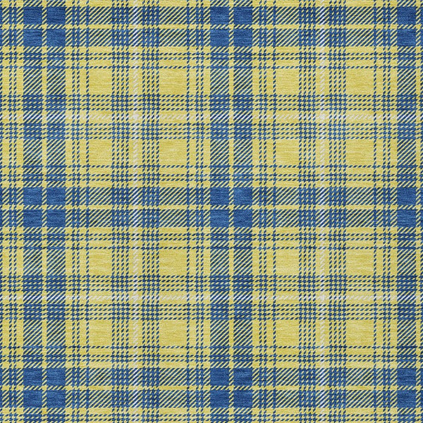 Homeroots 3' Stylish Artichoke Green Brown And Ivory Plaid Washable Area Rug For Indoor And Outdoor Use 9' X 12' Polyester 597139