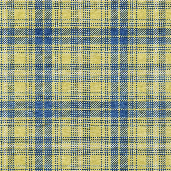 Homeroots 3' Stylish Artichoke Green Brown And Ivory Plaid Washable Area Rug For Indoor And Outdoor Use 10' X 14' Polyester 597140