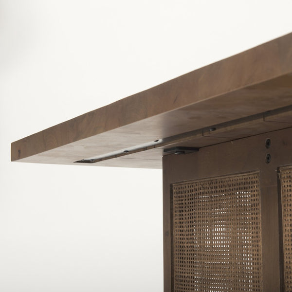 Homeroots 42" Brown And Natural Solid Wood & Wicker Square Coffee Table – Stylish, Sturdy, Tropical Accent Piece   597143