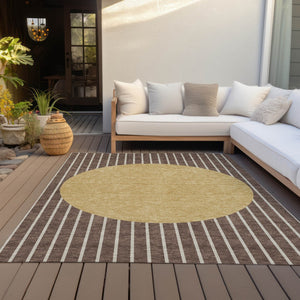 Homeroots 3' Black And Beige Striped Washable Area Rug - Durable, Stylish Design For Indoor And Outdoor Use 3' X 5' Polyester 597151