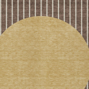 Homeroots 3' Black And Beige Striped Washable Area Rug - Durable, Stylish Design For Indoor And Outdoor Use 8' X 10' Polyester 597154