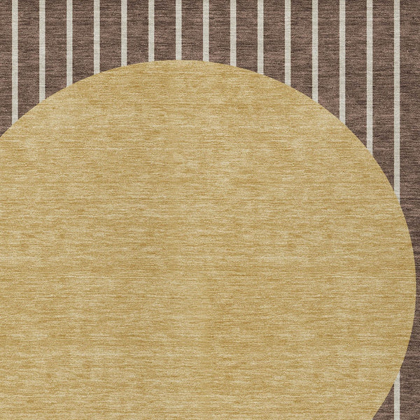 Homeroots 3' Black And Beige Striped Washable Area Rug - Durable, Stylish Design For Indoor And Outdoor Use 9' X 12' Polyester 597155