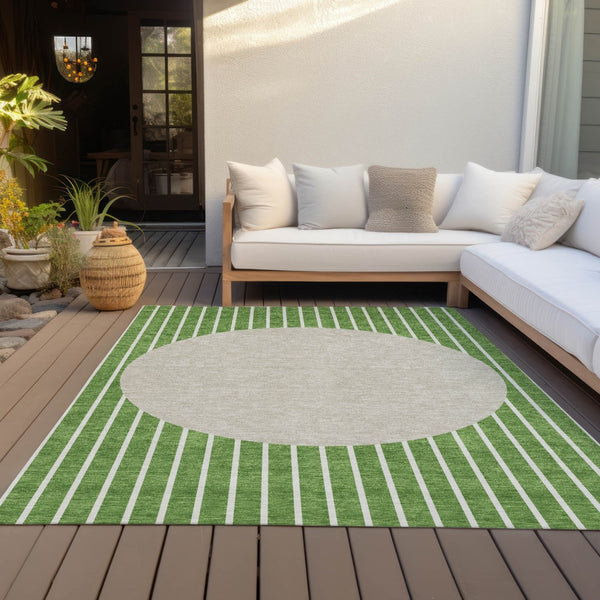 Homeroots 3' Black And Beige Striped Washable Area Rug - Durable, Stylish Design For Indoor And Outdoor Use 5' X 8' Polyester 597158
