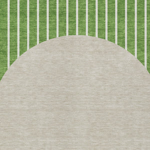 Homeroots 3' Black And Beige Striped Washable Area Rug - Durable, Stylish Design For Indoor And Outdoor Use 8' X 10' Polyester 597160