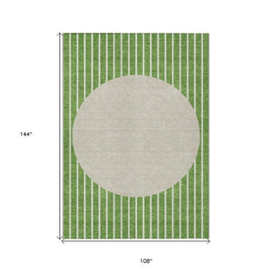 Homeroots 3' Black And Beige Striped Washable Area Rug - Durable, Stylish Design For Indoor And Outdoor Use 9' X 12' Polyester 597161