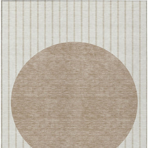 Homeroots 3' Black And Beige Striped Washable Area Rug - Durable, Stylish Design For Indoor And Outdoor Use 10' X 14' Polyester 597174