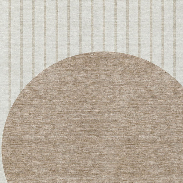 Homeroots 3' Black And Beige Striped Washable Area Rug - Durable, Stylish Design For Indoor And Outdoor Use 10' X 14' Polyester 597174