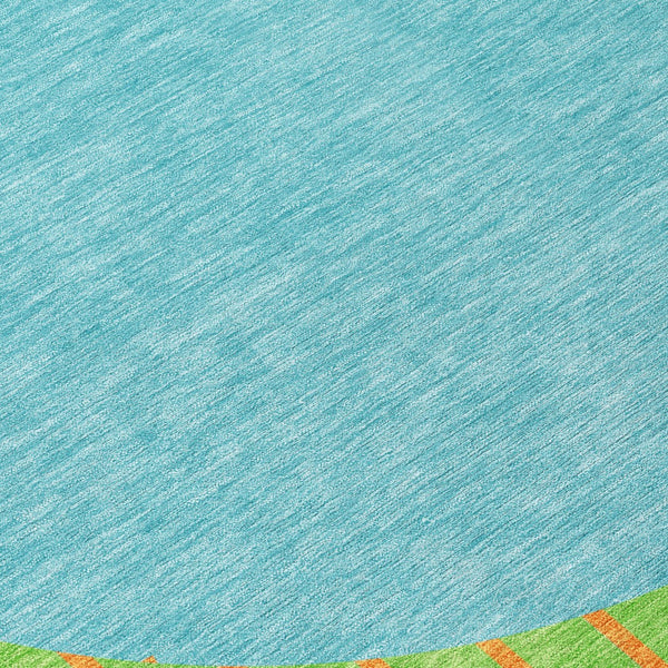 Homeroots 3' Black And Beige Striped Washable Area Rug - Durable, Stylish Design For Indoor And Outdoor Use 8' Round Polyester 597177