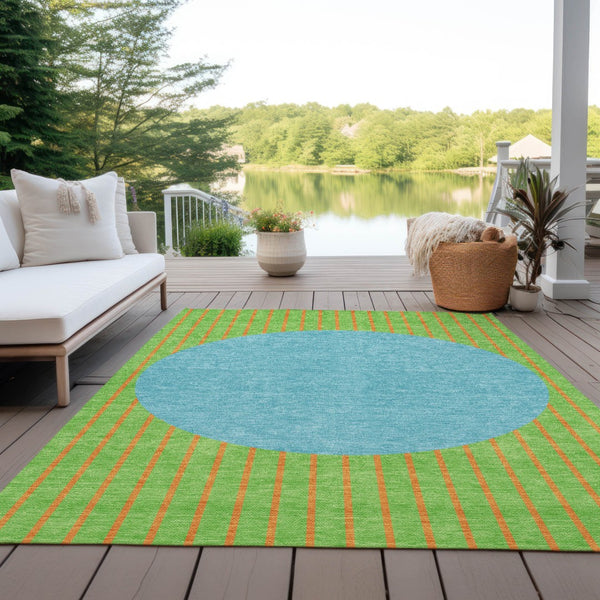 Homeroots 3' Black And Beige Striped Washable Area Rug - Durable, Stylish Design For Indoor And Outdoor Use 10' X 14' Polyester 597180
