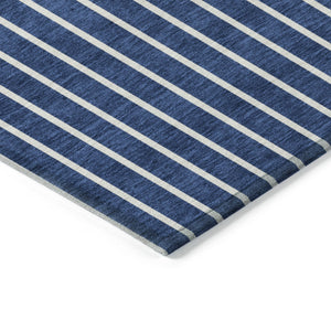 Homeroots 3' Black And Beige Striped Washable Area Rug - Durable, Stylish Design For Indoor And Outdoor Use 3' X 5' Polyester 597181
