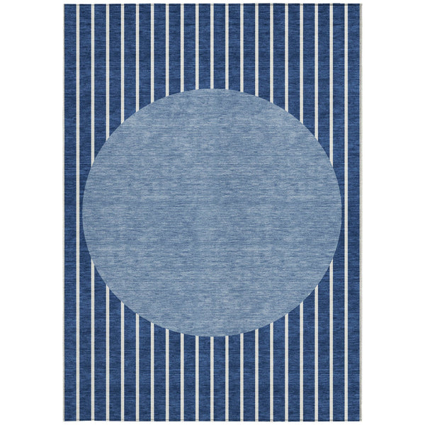 Homeroots 3' Black And Beige Striped Washable Area Rug - Durable, Stylish Design For Indoor And Outdoor Use 3' X 5' Polyester 597181