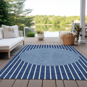 Homeroots 3' Black And Beige Striped Washable Area Rug - Durable, Stylish Design For Indoor And Outdoor Use 3' X 5' Polyester 597181