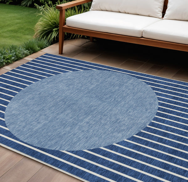 Homeroots 3' Black And Beige Striped Washable Area Rug - Durable, Stylish Design For Indoor And Outdoor Use 9' X 12' Polyester 597185