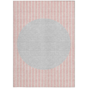 Homeroots 3' Black And Beige Striped Washable Area Rug - Durable, Stylish Design For Indoor And Outdoor Use 5' X 8' Polyester 597188