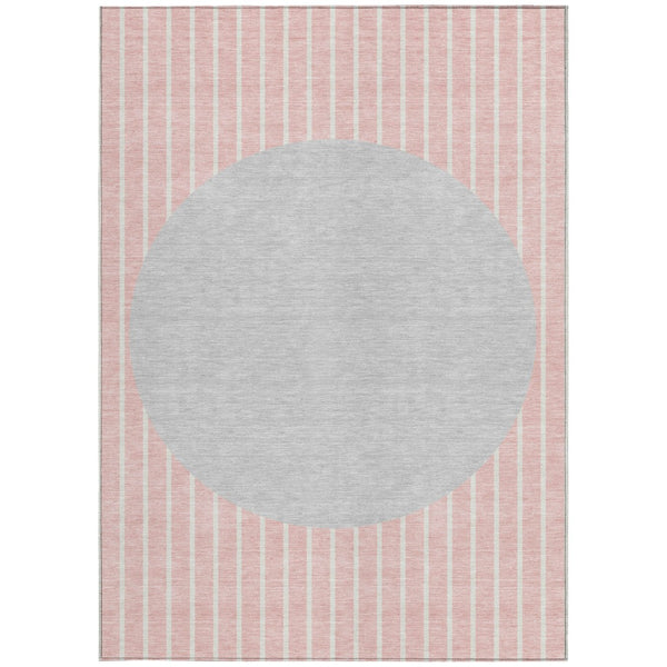 Homeroots 3' Black And Beige Striped Washable Area Rug - Durable, Stylish Design For Indoor And Outdoor Use 5' X 8' Polyester 597188