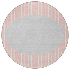 Homeroots 3' Black And Beige Striped Washable Area Rug - Durable, Stylish Design For Indoor And Outdoor Use 8' Round Polyester 597189