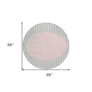 Homeroots 3' Black And Beige Striped Washable Area Rug - Durable, Stylish Design For Indoor And Outdoor Use 8' Round Polyester 597195