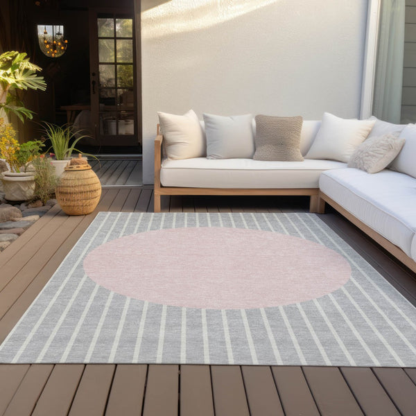 Homeroots 3' Black And Beige Striped Washable Area Rug - Durable, Stylish Design For Indoor And Outdoor Use 10' X 14' Polyester 597198
