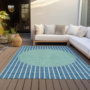 Homeroots 3' Black And Beige Striped Washable Area Rug - Durable, Stylish Design For Indoor And Outdoor Use 3' X 5' Polyester 597199