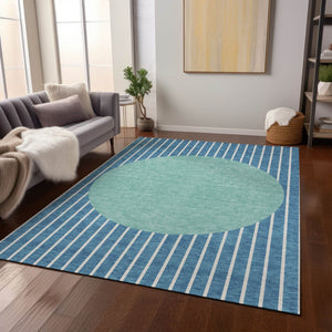 Homeroots 3' Black And Beige Striped Washable Area Rug - Durable, Stylish Design For Indoor And Outdoor Use 3' X 5' Polyester 597199