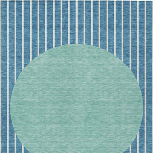 Homeroots 3' Black And Beige Striped Washable Area Rug - Durable, Stylish Design For Indoor And Outdoor Use 5' X 8' Polyester 597200